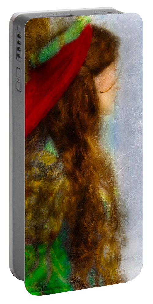 Woman Portable Battery Charger featuring the photograph Woman in Medieval Gown by Jill Battaglia
