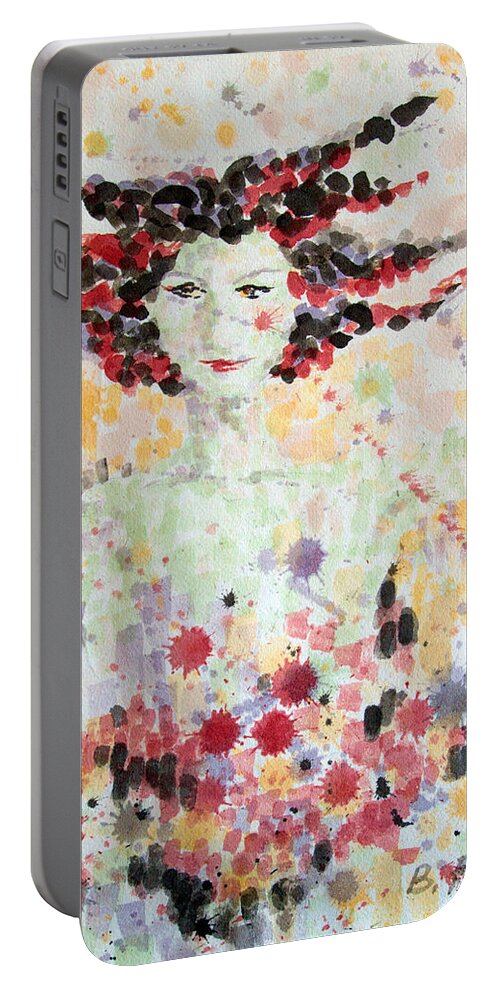 Bonnie Follett Portable Battery Charger featuring the painting Woman of Glory by Bonnie Follett