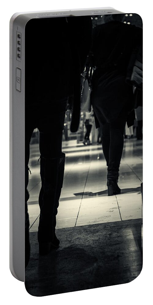 Monochrome Portable Battery Charger featuring the photograph Strider by John Williams