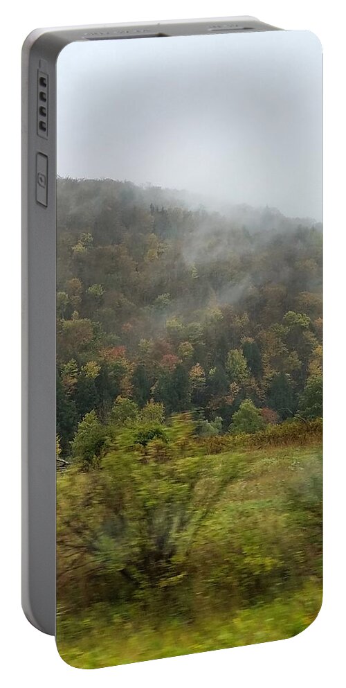 Forest Portable Battery Charger featuring the photograph Wooded Mountain Mist by Vic Ritchey