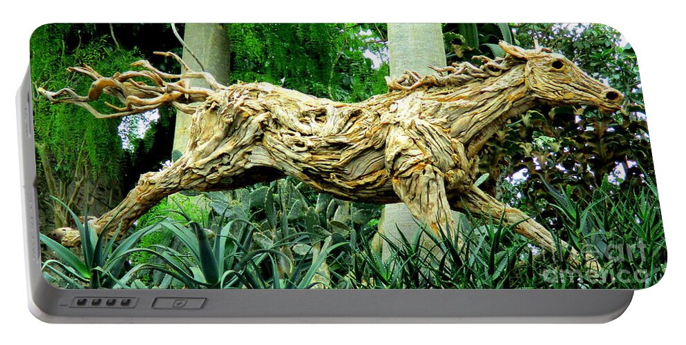 Wooden Horse Portable Battery Charger featuring the photograph Wooden Horse by Randall Weidner