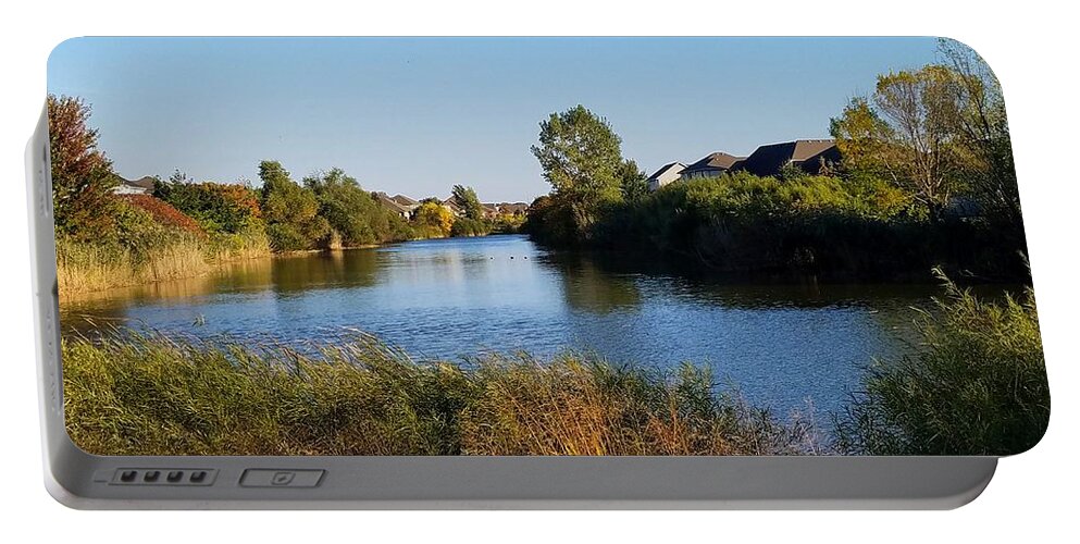 Pond Portable Battery Charger featuring the photograph Woodland Pond by Vic Ritchey
