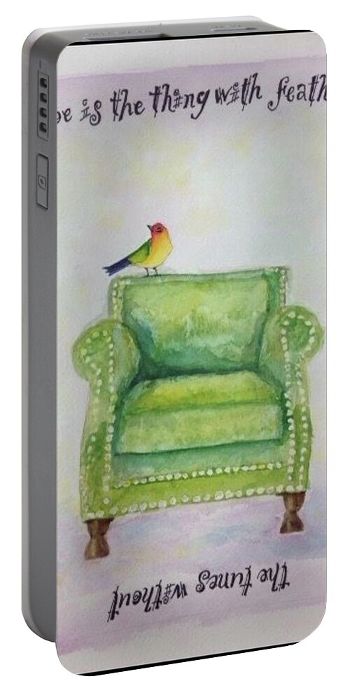 Hope Portable Battery Charger featuring the painting Hope by Bonny Butler