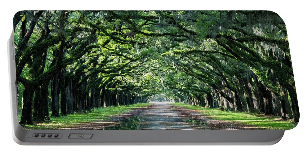 Photography Portable Battery Charger featuring the photograph Wormsloe Way by Joe Kopp
