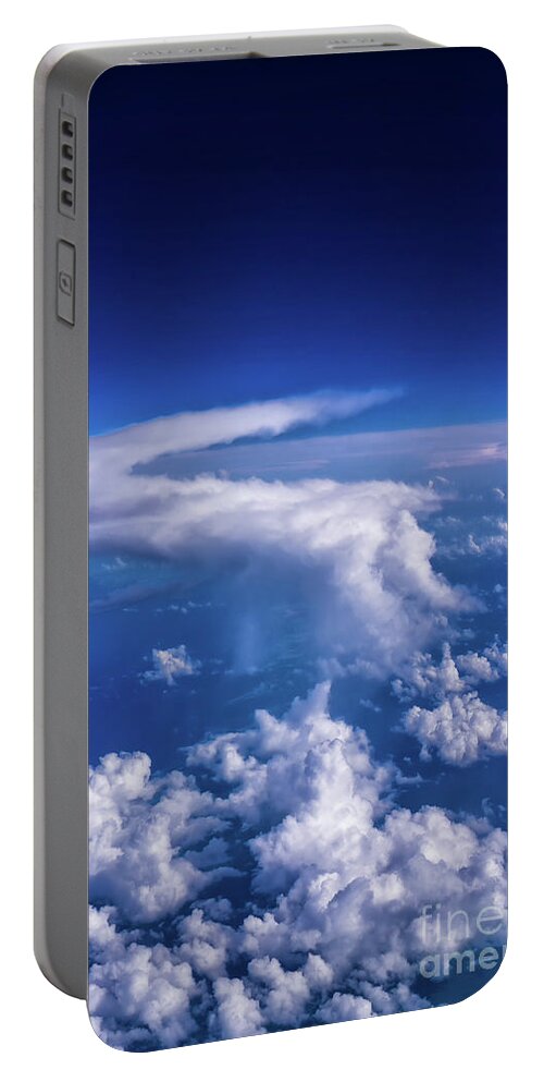 2015 Travels Portable Battery Charger featuring the photograph Writing In The Sky by Louise Lindsay