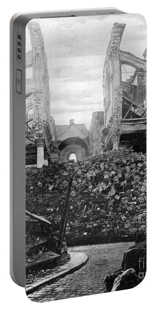 History Portable Battery Charger featuring the photograph Wwi, Ruins Of Arras Cathedral by Science Source