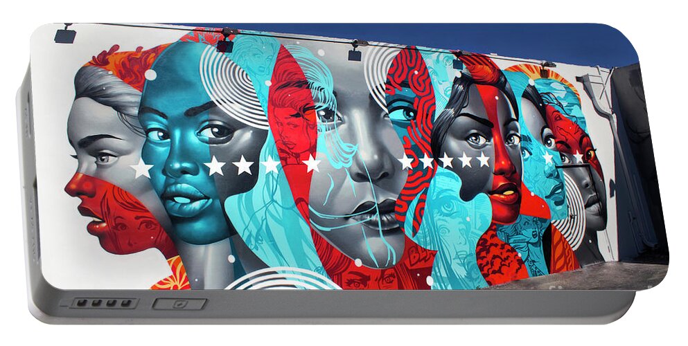 Miami Portable Battery Charger featuring the photograph Miami Wynwood Mural 01 by Carlos Diaz