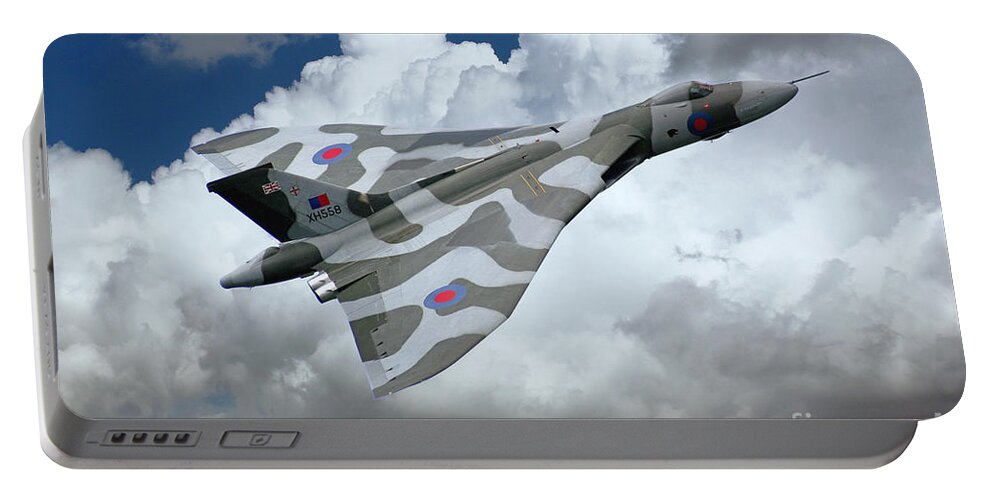 Avro Portable Battery Charger featuring the digital art XH558 Pass by Airpower Art