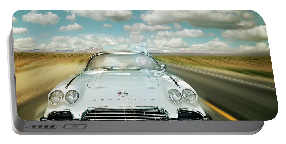 Corvette Portable Battery Charger featuring the photograph Xlr8 by John Anderson