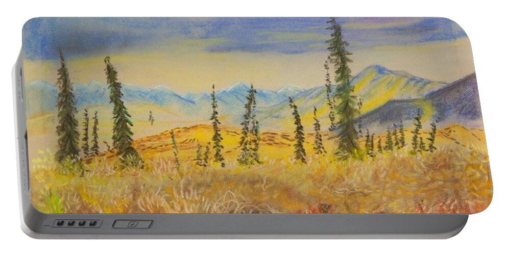 Pastels Portable Battery Charger featuring the pastel Yellow Alaska by Betsy Carlson Cross