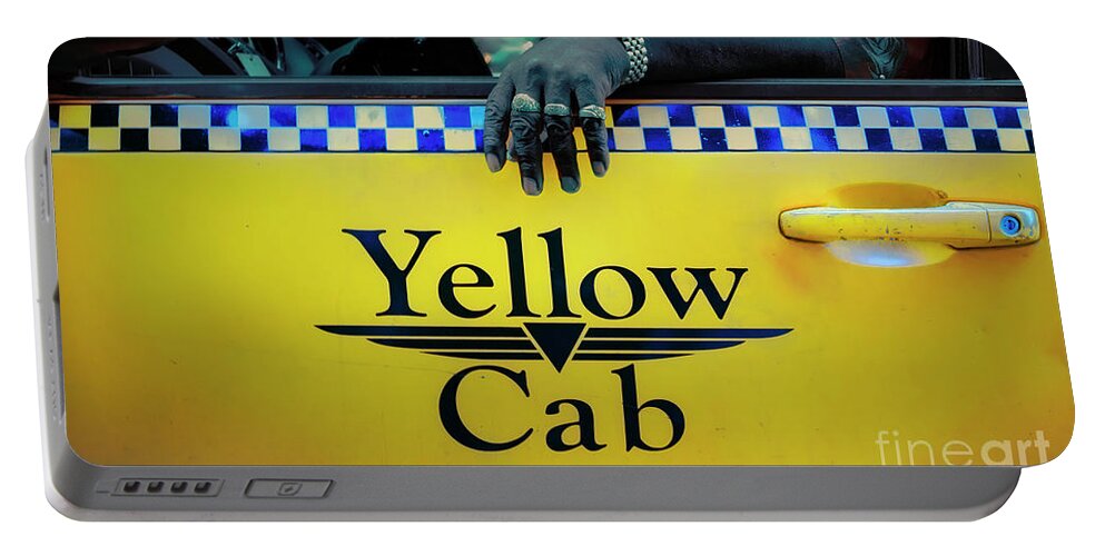 Louisiana Portable Battery Charger featuring the photograph Yellow Cab by Craig J Satterlee