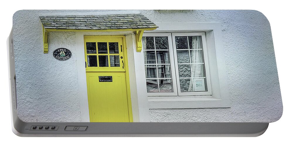 Door Portable Battery Charger featuring the photograph Yellow Doorway by Andrew Wilson