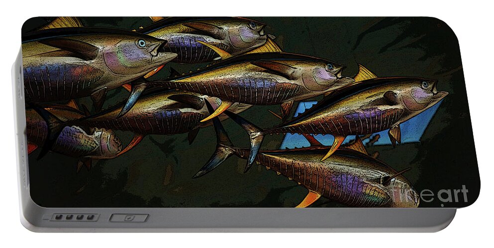 Fish Portable Battery Charger featuring the photograph Yellow Fin Tuna by Craig Wood