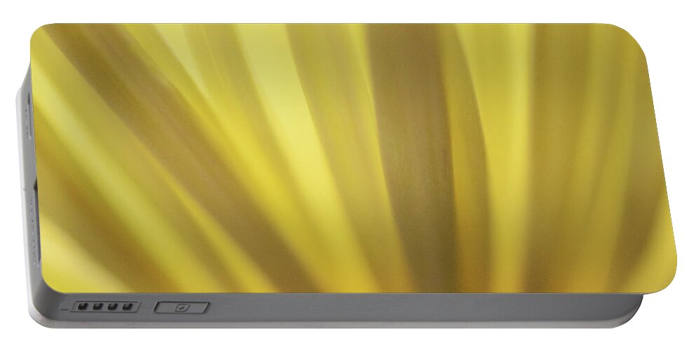 Photograph Portable Battery Charger featuring the photograph Yellow Mum Petals #12 by Larah McElroy