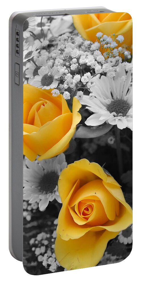 Rose Portable Battery Charger featuring the photograph Yellow Roses by Amy Fose