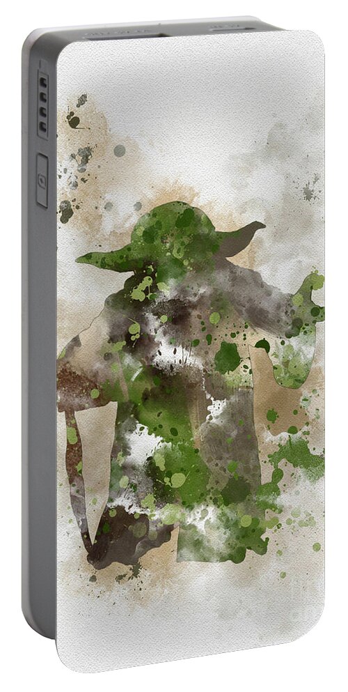 Star Wars Portable Battery Charger featuring the mixed media Yoda by My Inspiration
