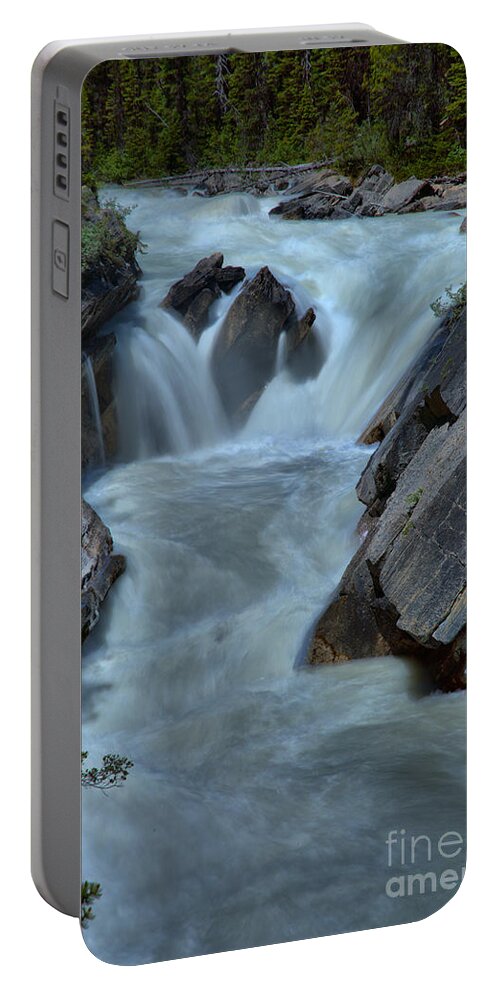 Yoho River Portable Battery Charger featuring the photograph Yoho River Rapids Waterfall by Adam Jewell