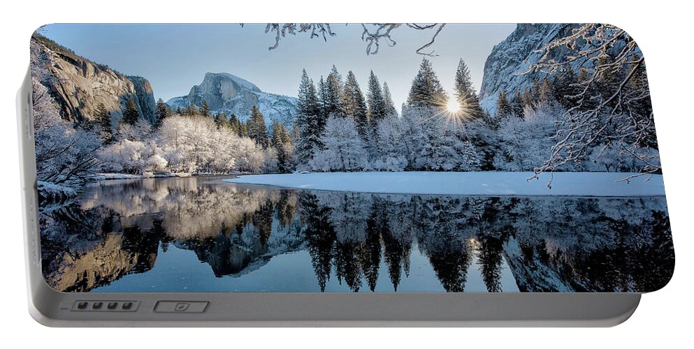 Sunrise Portable Battery Charger featuring the photograph Granite Sunrise by Greg Wyatt