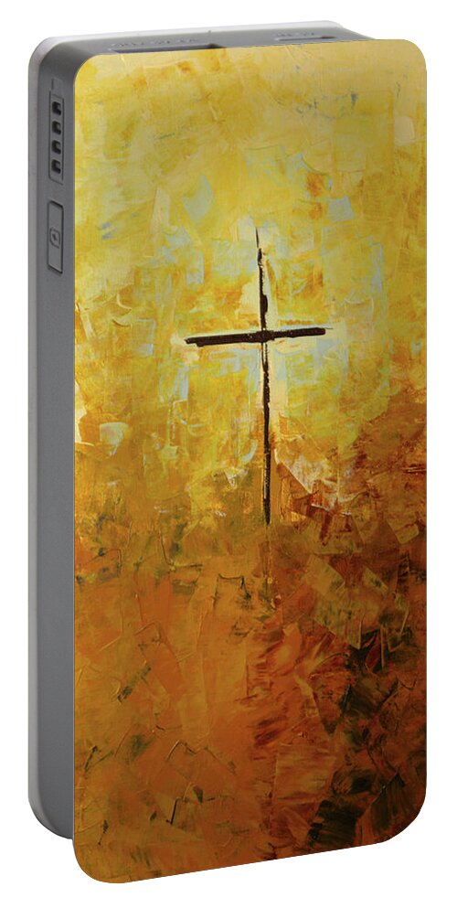 Near Portable Battery Charger featuring the painting You Are Near by Linda Bailey