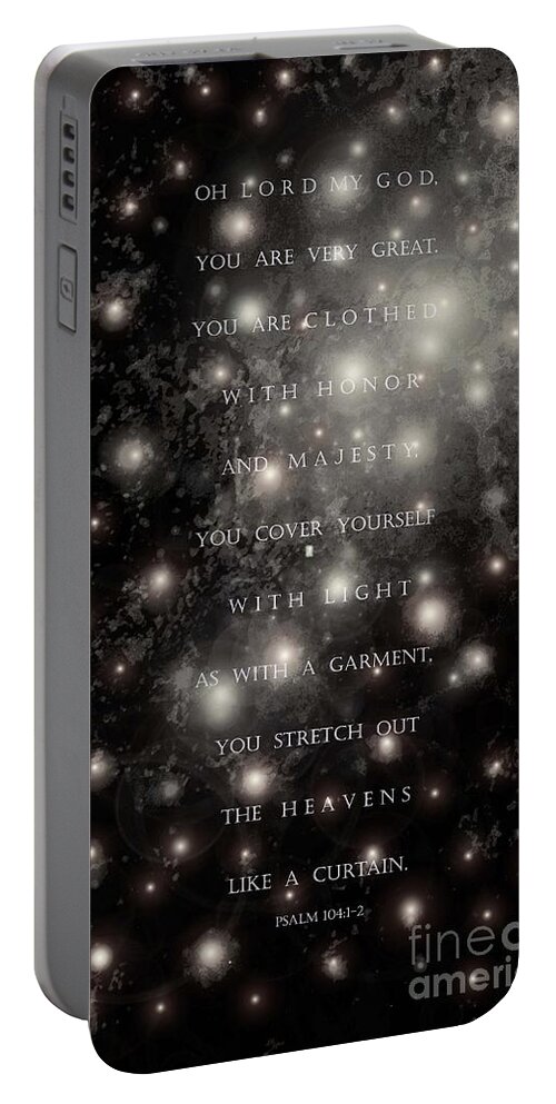 Stars Portable Battery Charger featuring the painting You Cover Yourself With Light by Hazel Holland