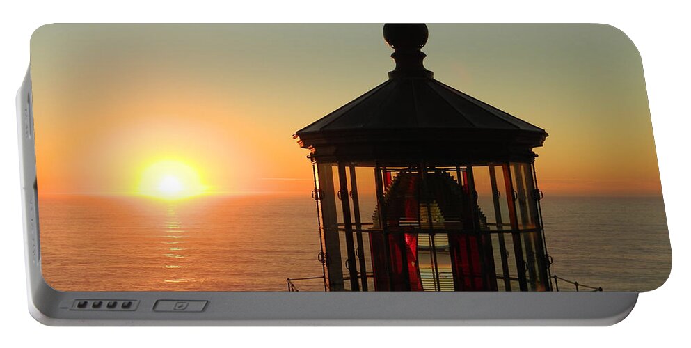 Cape Meares Lighthouse Portable Battery Charger featuring the photograph You Light Up My Life by Gallery Of Hope 