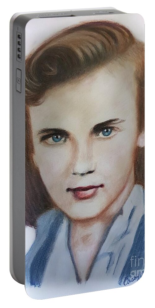 Female Portable Battery Charger featuring the drawing Young Elizabeth by Cassy Allsworth