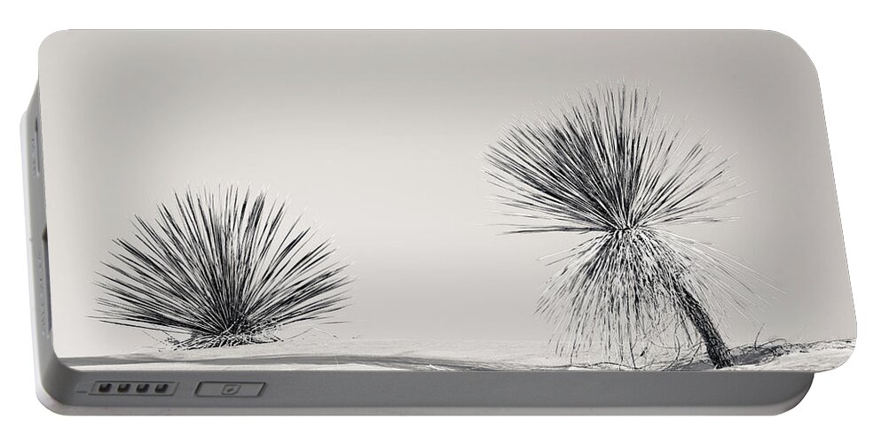 Yucca Portable Battery Charger featuring the photograph yucca in White sands by Ralf Kaiser