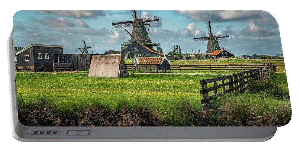Amsterdam Portable Battery Charger featuring the photograph Zaanse Schans and Farm by James Udall