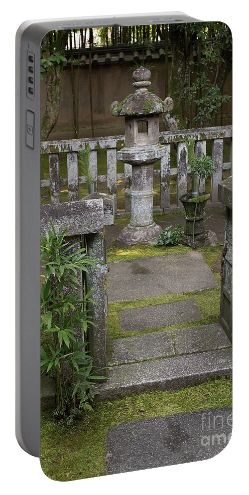 Zen Portable Battery Charger featuring the photograph Zen Garden, Kyoto Japan 3 by Perry Rodriguez