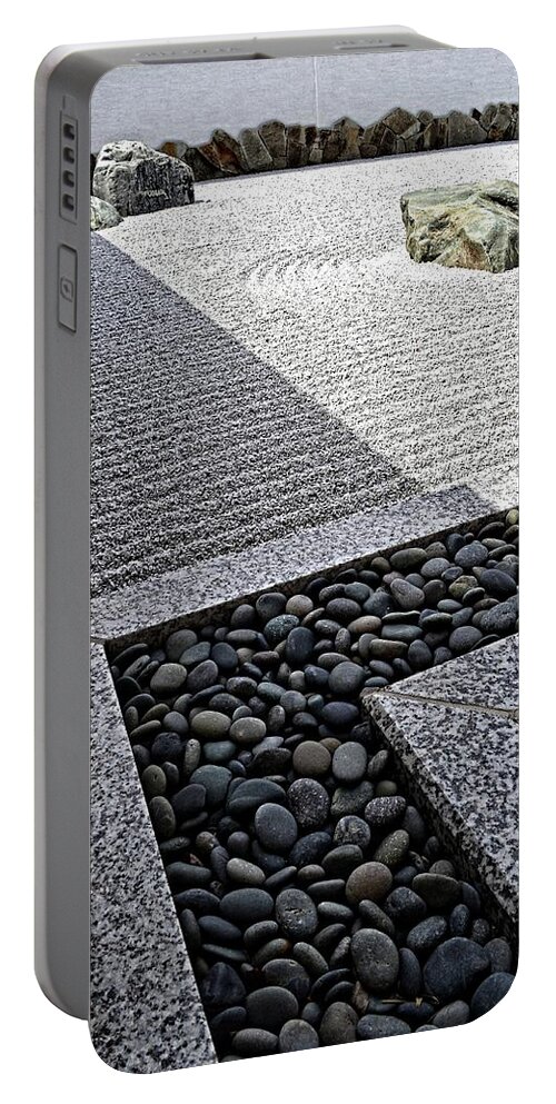 Relaxation Portable Battery Charger featuring the photograph Zen Garden by Michelle Calkins