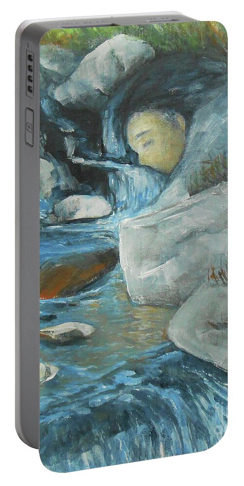 Expressionist Portable Battery Charger featuring the painting Zenity by Jane See