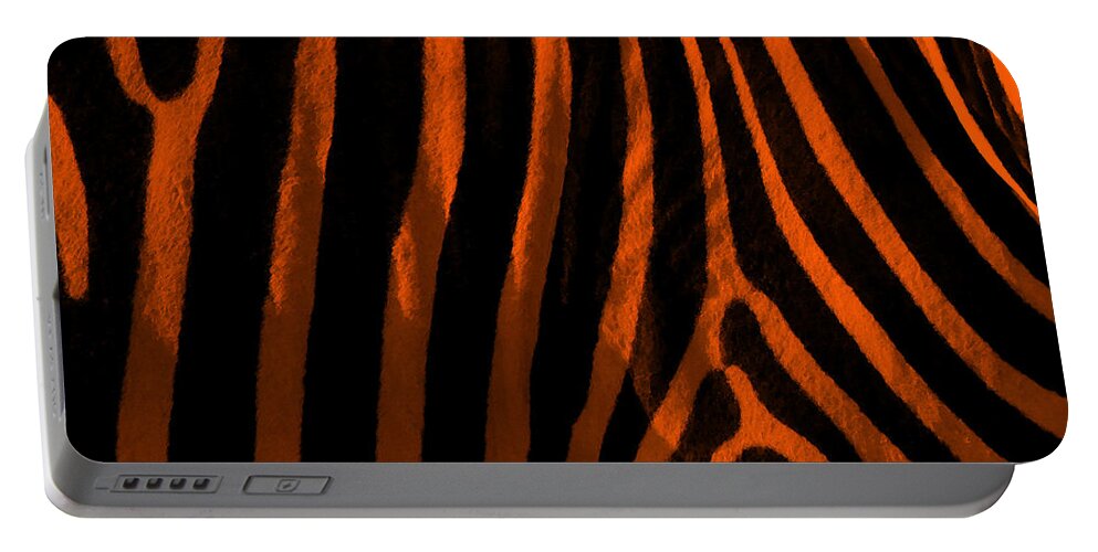 Zebra Portable Battery Charger featuring the photograph ZeOrange by Are Lund