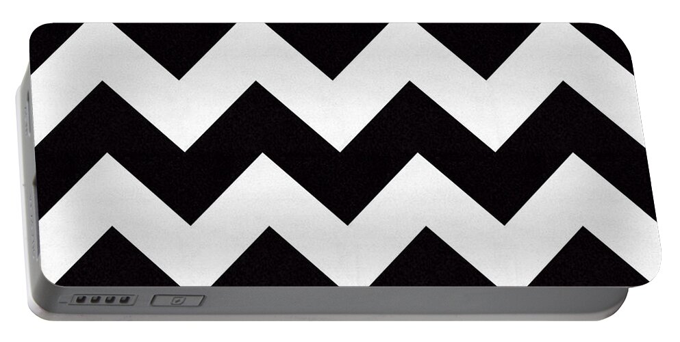 Zig Zag Pattern Portable Battery Charger featuring the digital art Zig Zag Pattern by Chuck Staley