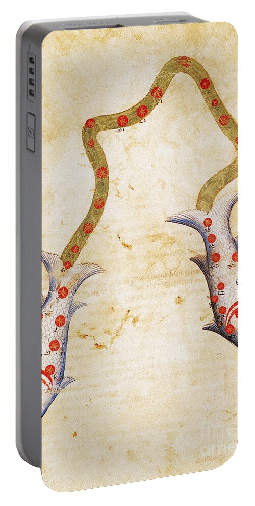 10th Century Portable Battery Charger featuring the photograph ZODIAC: PISCES, c1350 by Granger