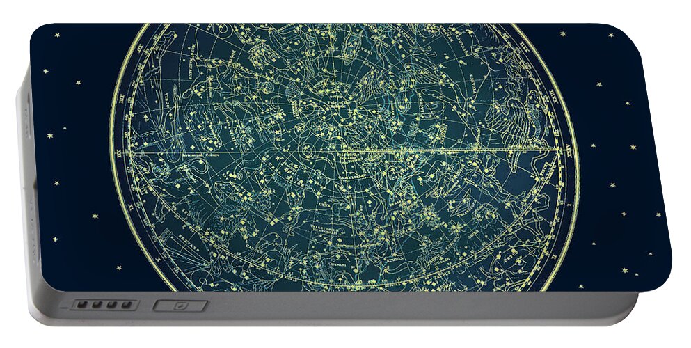Zodiac Star Map Portable Battery Charger featuring the photograph Zodiac Star Map by Marianna Mills