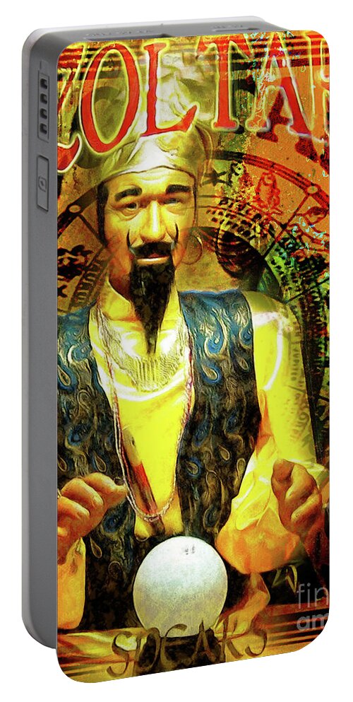Wingsdomain Portable Battery Charger featuring the photograph Zoltar Speaks Fortune Teller 20161108v3 by Wingsdomain Art and Photography