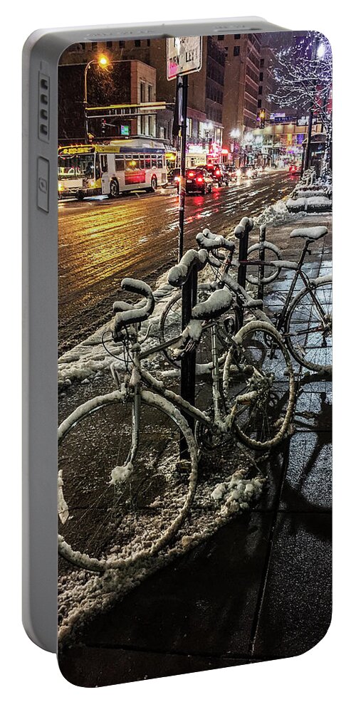 Bicycles Portable Battery Charger featuring the photograph 066 - City Snowmobiles by David Ralph Johnson
