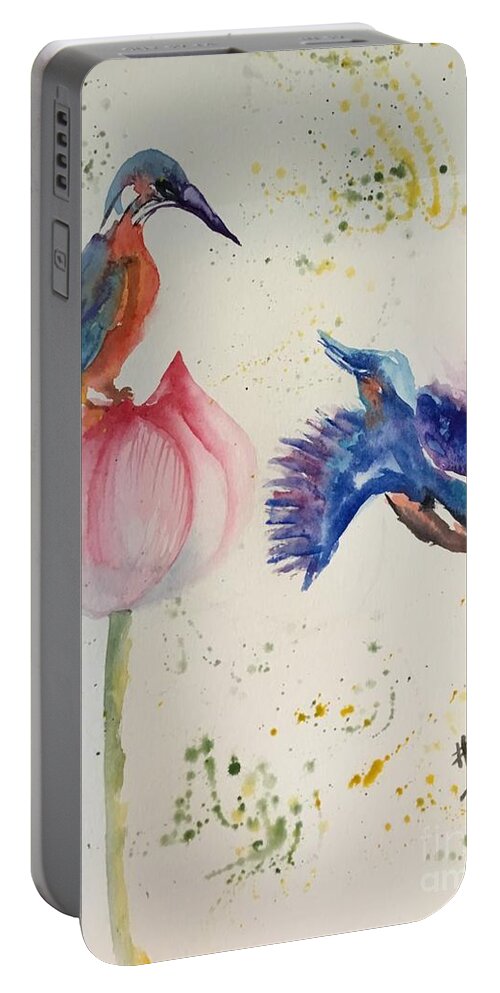 #852019 Portable Battery Charger featuring the painting #852019 #1 by Han in Huang wong