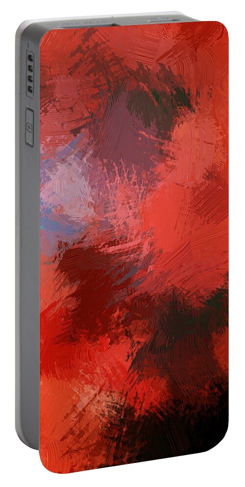 Abstract Portable Battery Charger featuring the painting Abstract - DWP1500043 #1 by Dean Wittle