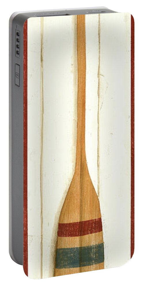 Nautical Portable Battery Charger featuring the painting Americana Oar II #1 by Ethan Harper