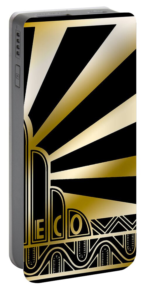 Art Deco Portable Battery Charger featuring the digital art Art Deco Poster 2019 by Chuck Staley