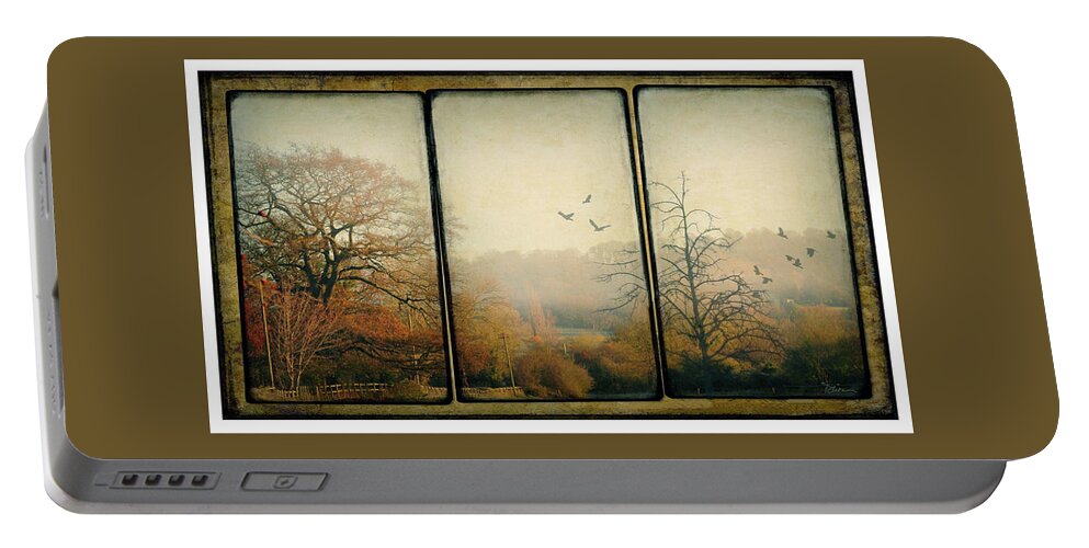 Triptych Portable Battery Charger featuring the photograph Autumn by Peggy Dietz