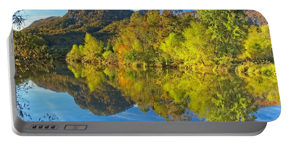 Autumn Portable Battery Charger featuring the photograph Autumn Reflections by Allen Nice-Webb