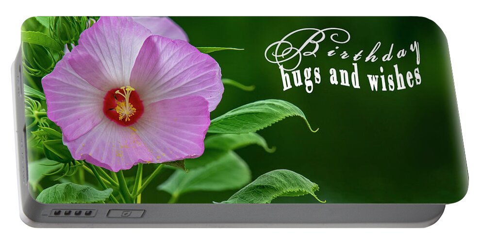 Flower Portable Battery Charger featuring the photograph Birthday Wishes #1 by Cathy Kovarik