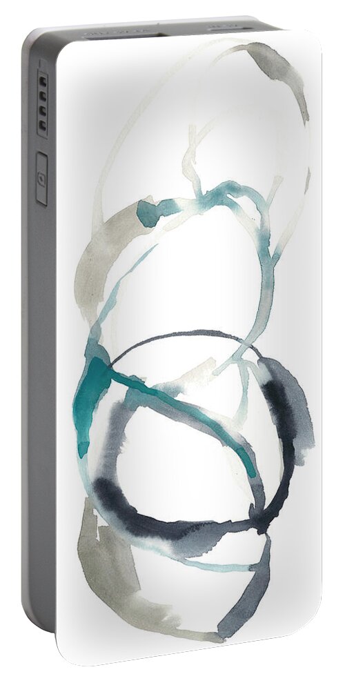 Abstract Portable Battery Charger featuring the painting Coil I #1 by Jennifer Goldberger