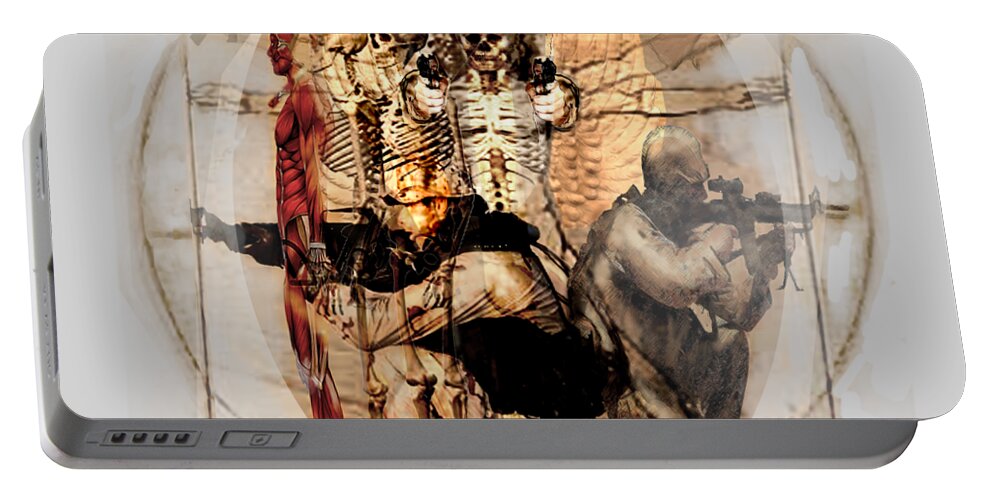 Military Art Portable Battery Charger featuring the digital art Divine Intervention #2 by Todd Krasovetz