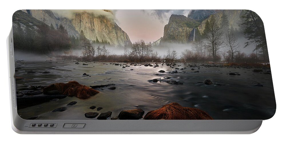 Forest Portable Battery Charger featuring the photograph Dusk in Yosemite #1 by Jon Glaser