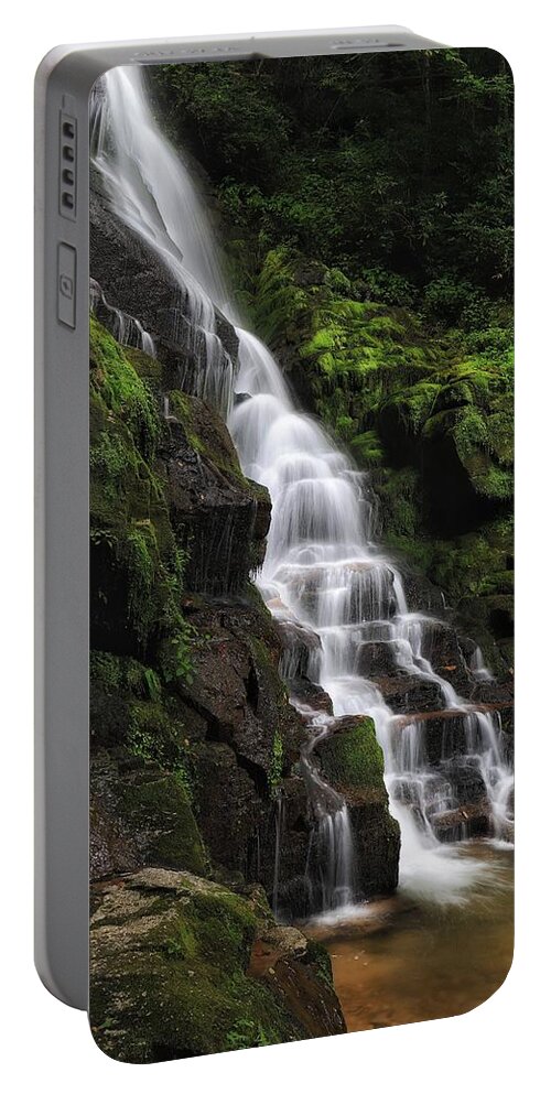 Eastatoe Falls Portable Battery Charger featuring the photograph Eastatoe Falls #1 by Chris Berrier