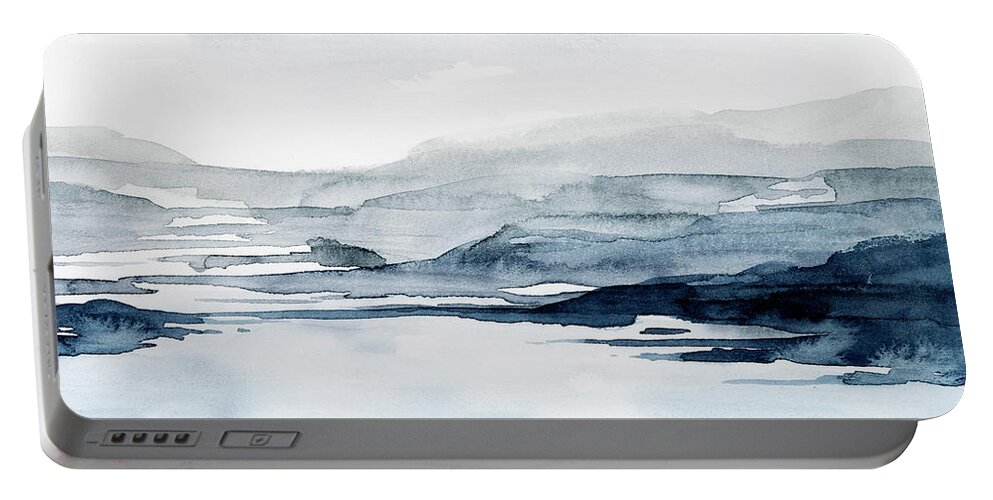Landscapes Portable Battery Charger featuring the painting Faded Horizon II by Grace Popp