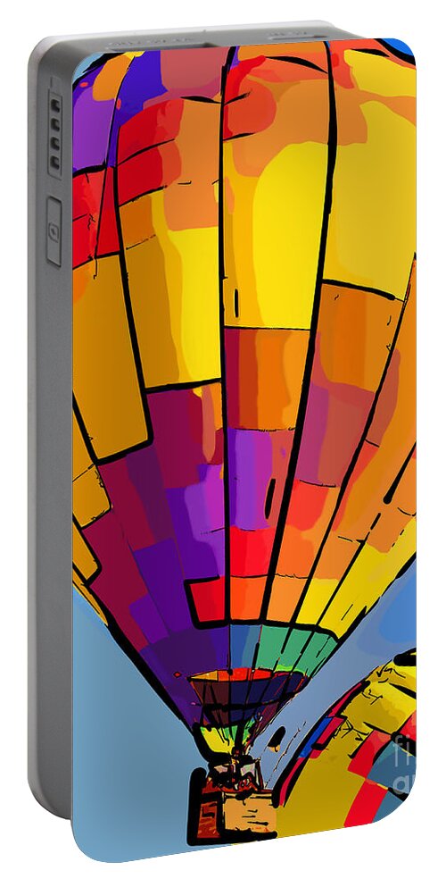 Hot-air Portable Battery Charger featuring the digital art First Up by Kirt Tisdale